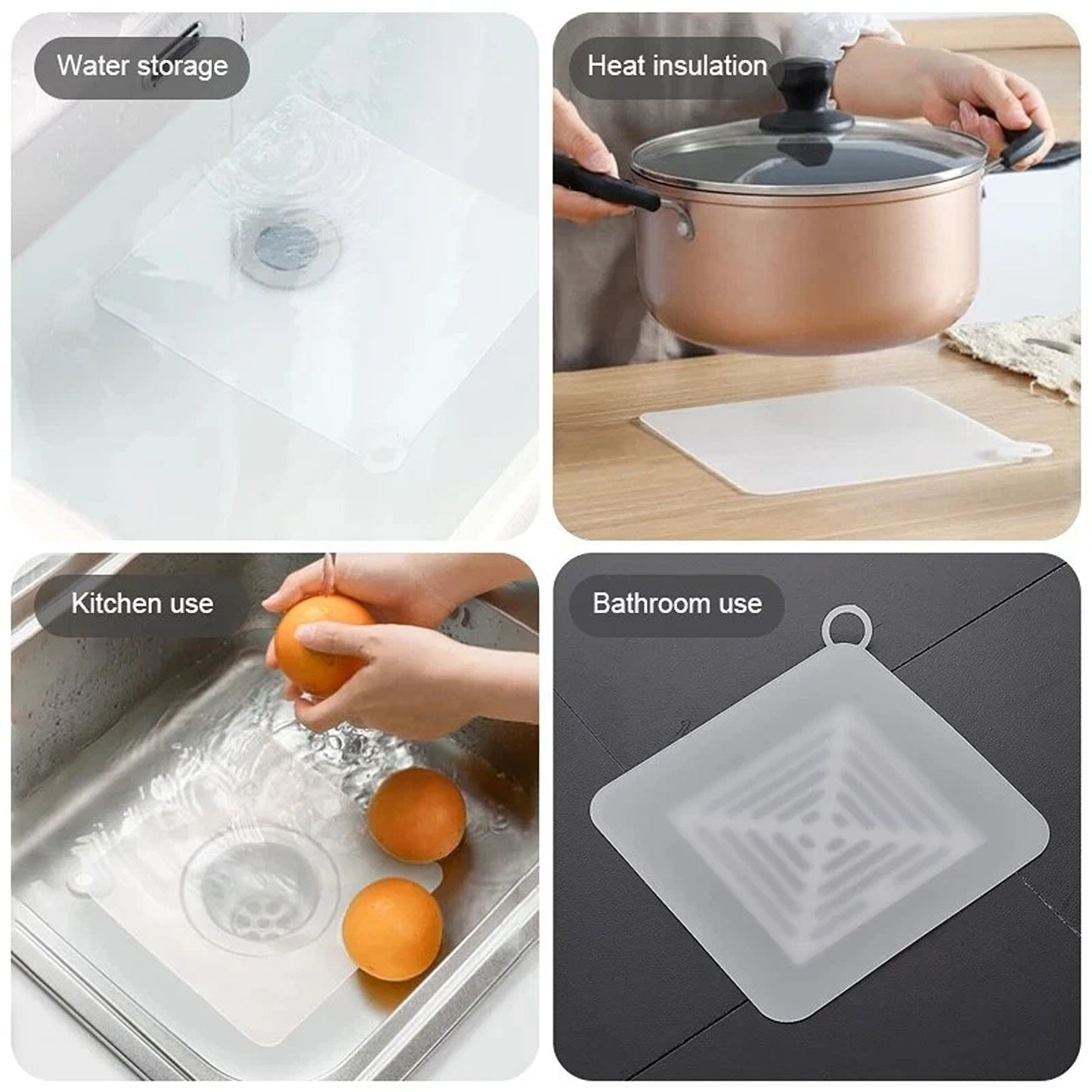 Silicone Drain Sealing Cover for Bathroom and Kitchen