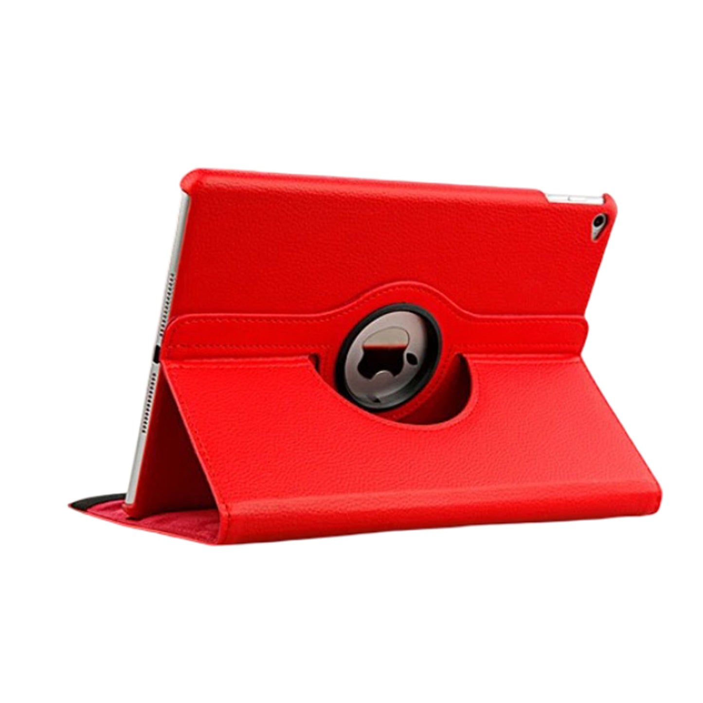For iPad Red Leather Case Cover