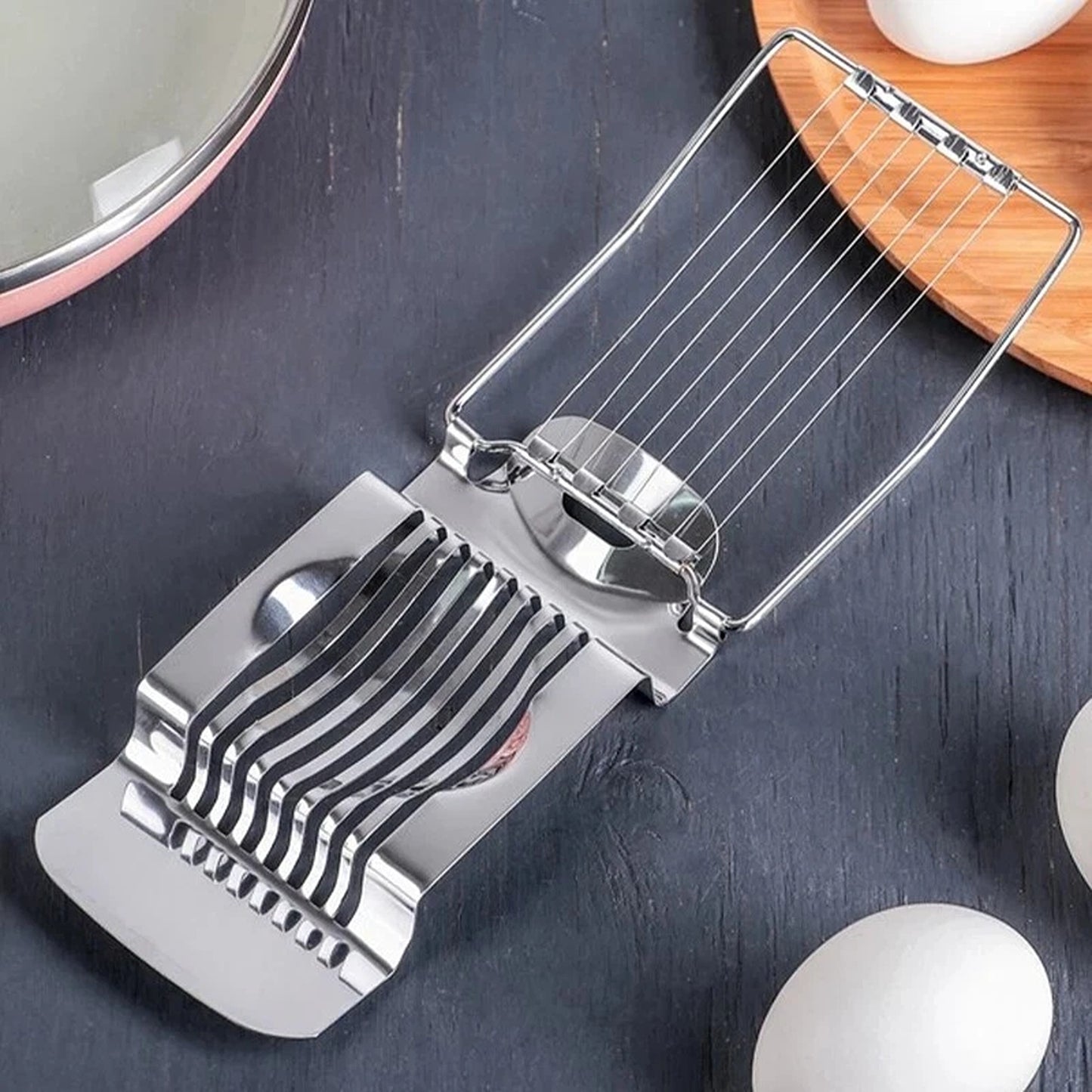 Multi Purpose Stainless Steel Egg and Mushroom Slicer