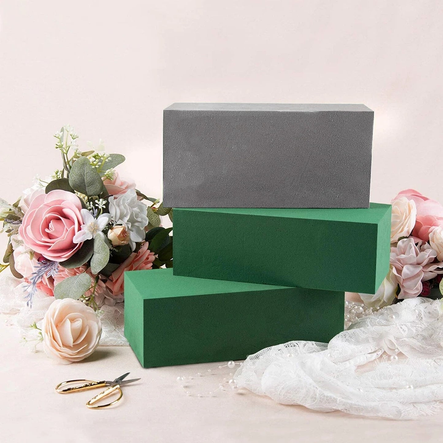2 Piece Floral Foam Blocks for Fresh and Artificial Flowers