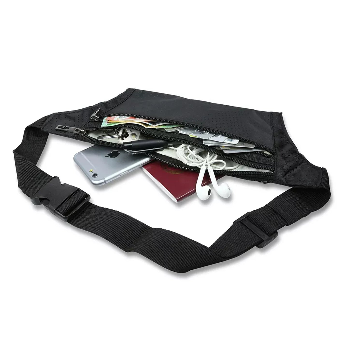 Running Hiking Sport Bum Bag Travel Money Phone Waterproof Waist Belt Zip Pouch
