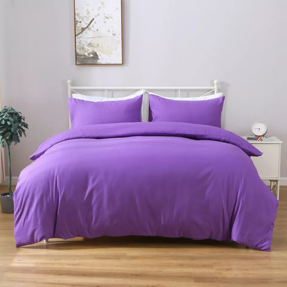Hotel Quality Luxury Soft Quilt Cover Set - Purple
