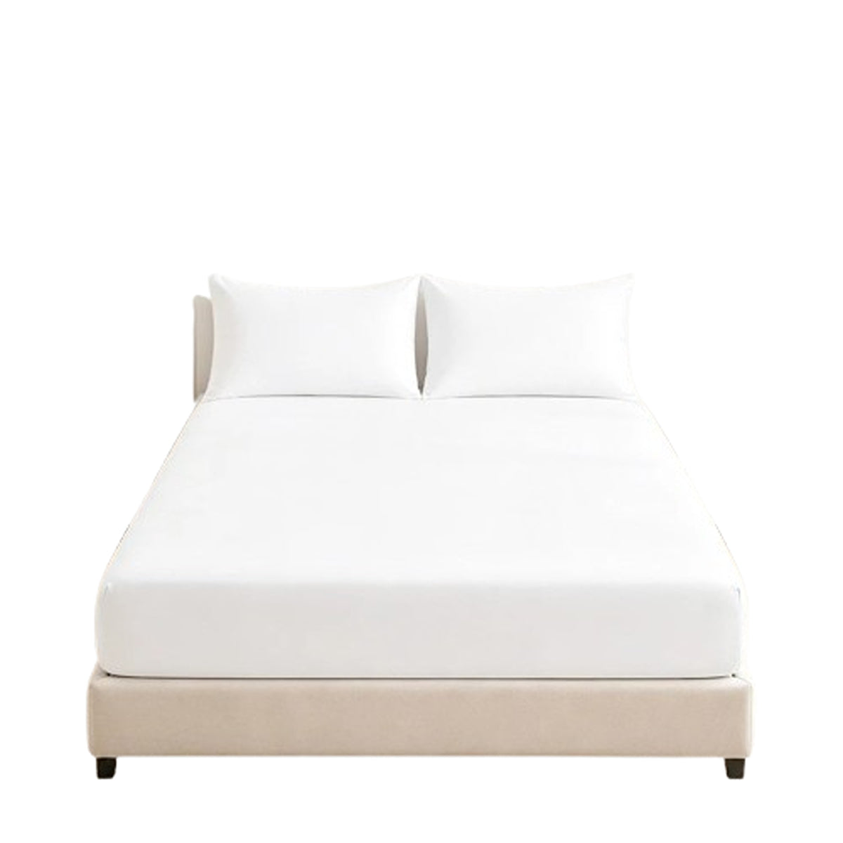 White Extra Deep Fitted Sheet with Pillowcase 40cm
