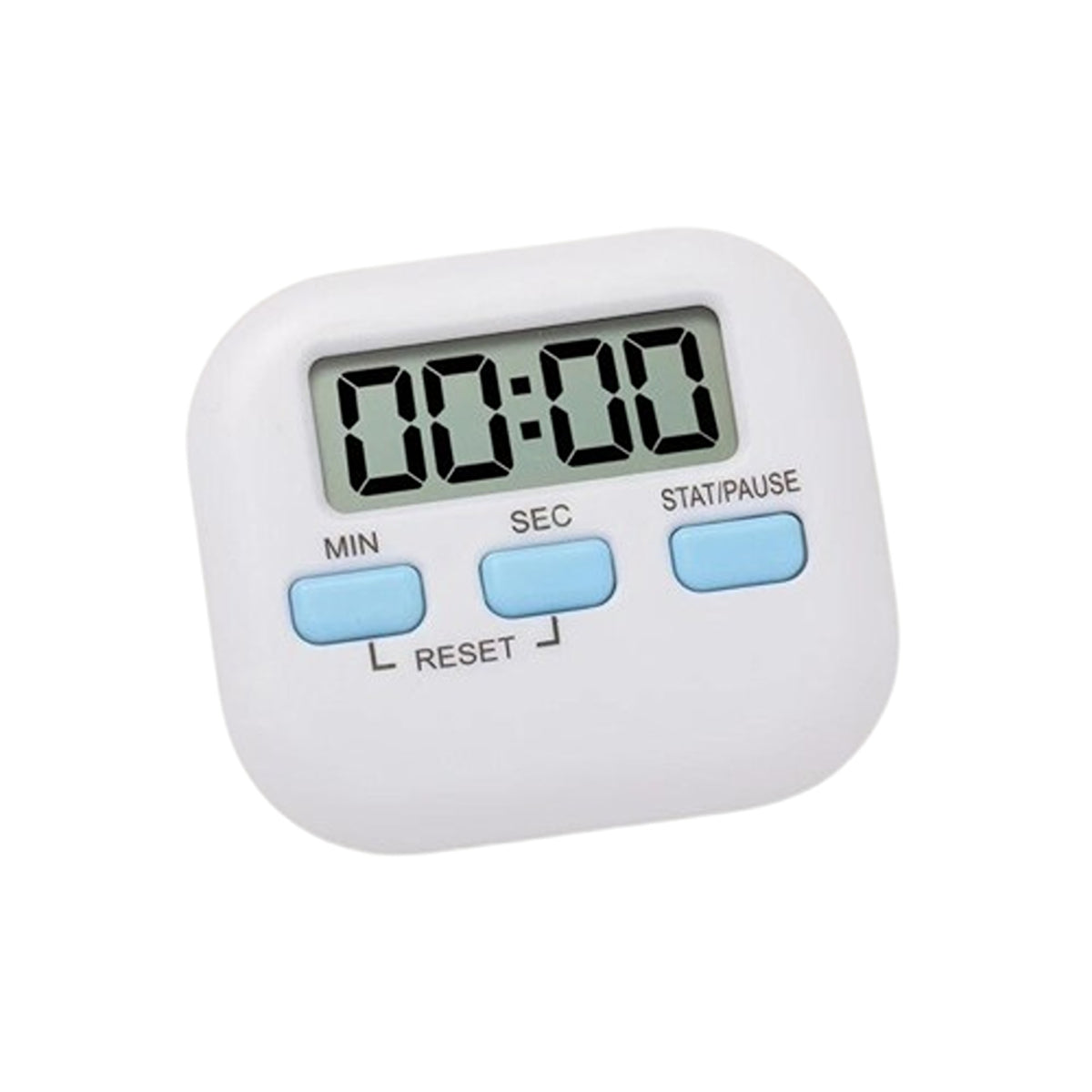 White Digital Kitchen Timer 99 Minute Countdown Alarm With Magnetic Back