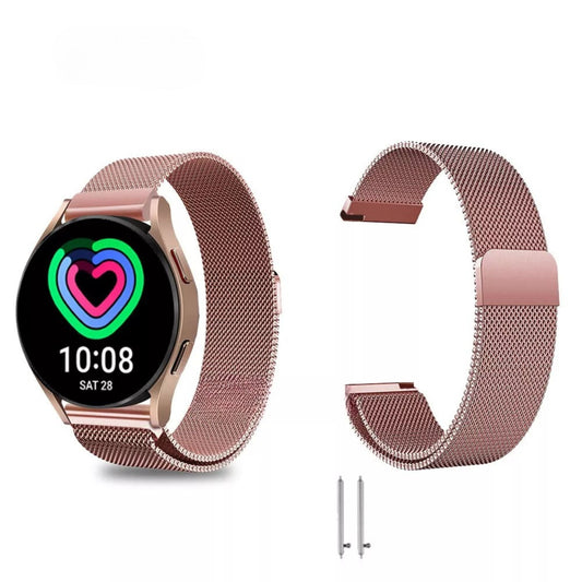 For Samsung Galaxy Watch 5 Pro 4 Classic 40/44/42/46mm Milanese Magnetic Band Pink