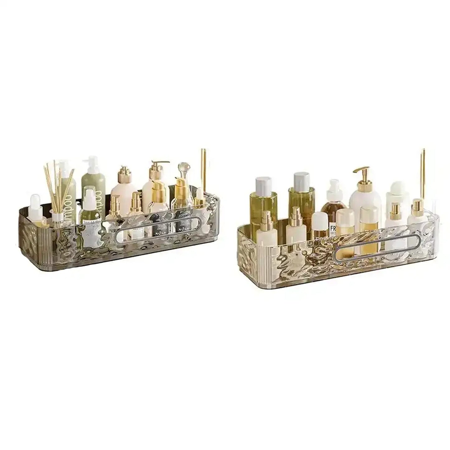 Plastic Bathroom Shelves Wall Mounted Shampoo Storage Rack for Home