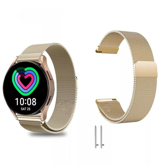 For Samsung Galaxy Watch 5 Pro 4 Classic 40/44/42/46mm Milanese Magnetic Band Gold
