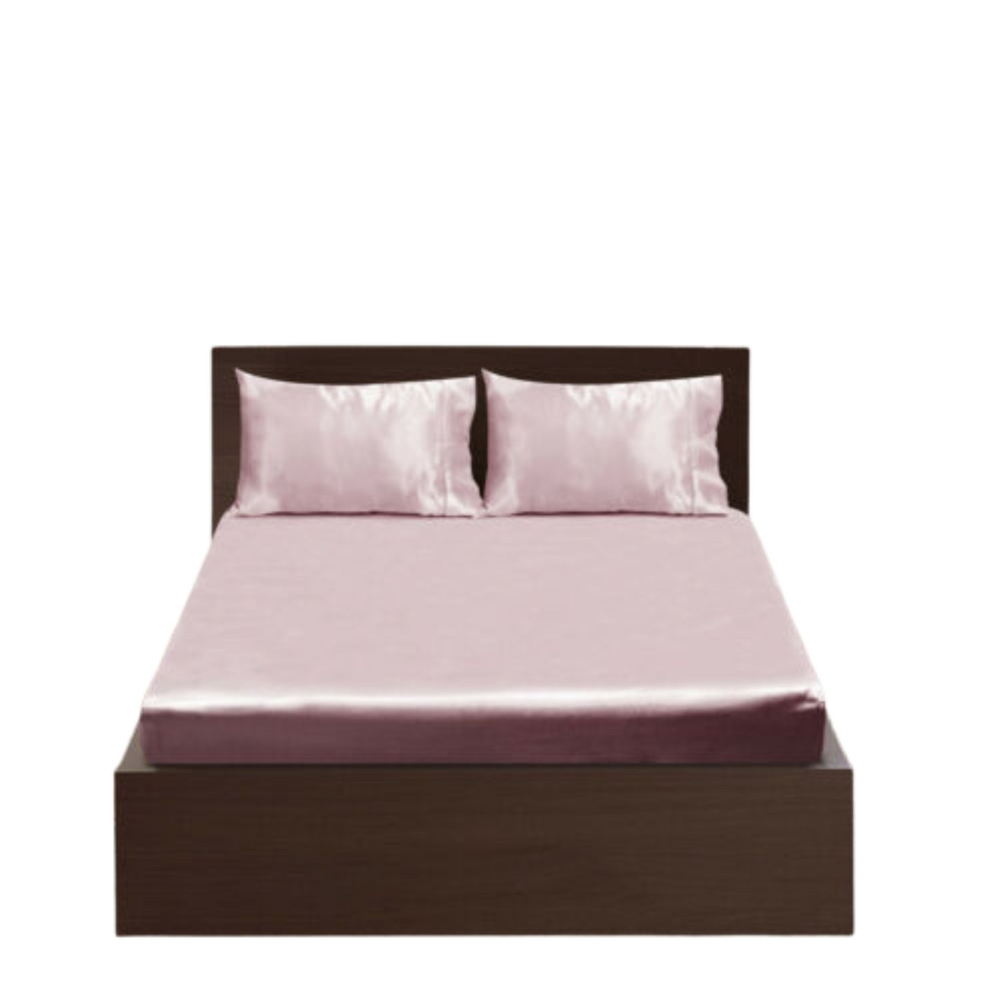 Tea Rose Casablanca Silky Satin Fitted Sheet Set