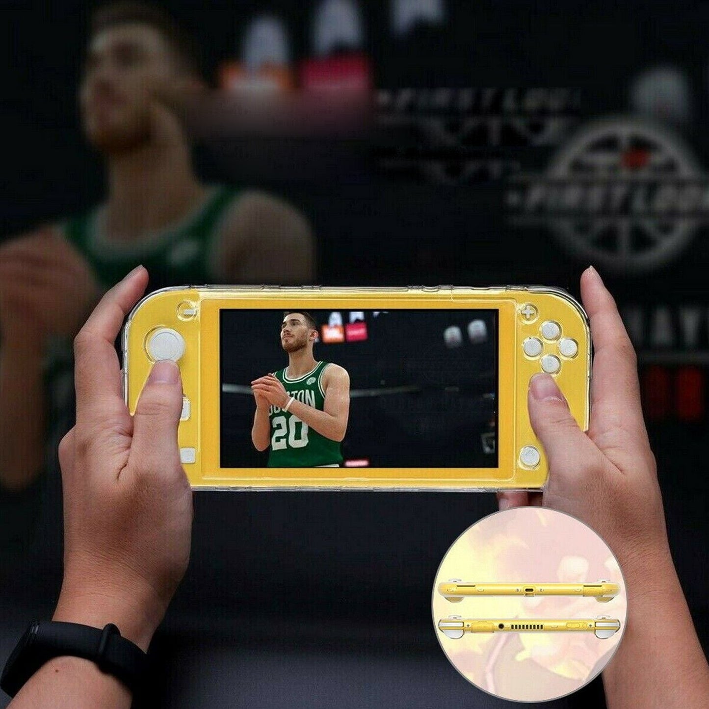 For Nintendo Switch Lite Transparent Clear Shockproof Case Cover