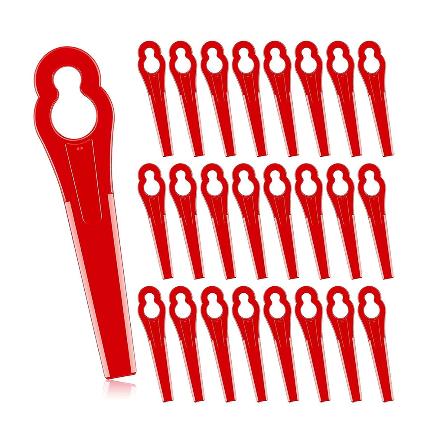 Grass Trimmer Plastic Blades for Crop Garden Weed Lawn - 100pcs