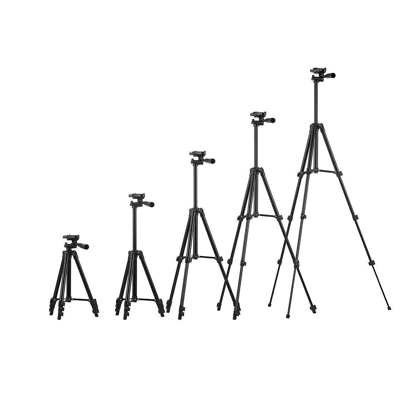 Adjustable Tripod Stand with Remote and Phone Mount for iPhone and Samsung Devices