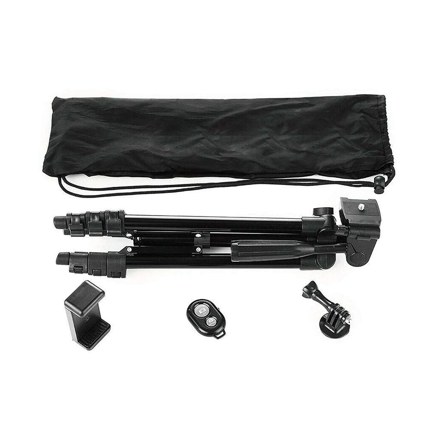Adjustable Tripod Stand with Remote and Phone Mount for iPhone and Samsung Devices