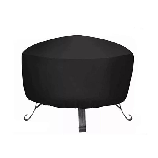 Outdoor Round Fire Pit Cover Waterproof Garden BBQ Grill Protector