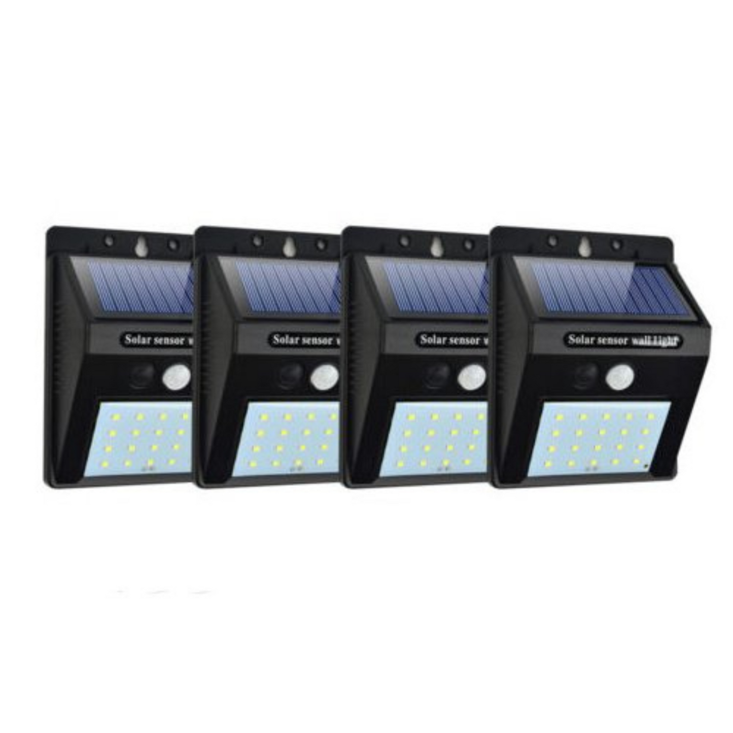 Solar LED Motion Sensor Outdoor Security Lights 4x