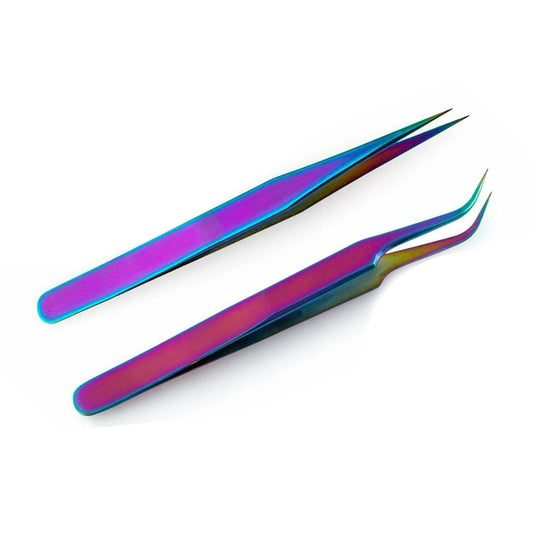Dazzle Eyelash Tweezers Eye Lash Clip Remover - 2pcs
