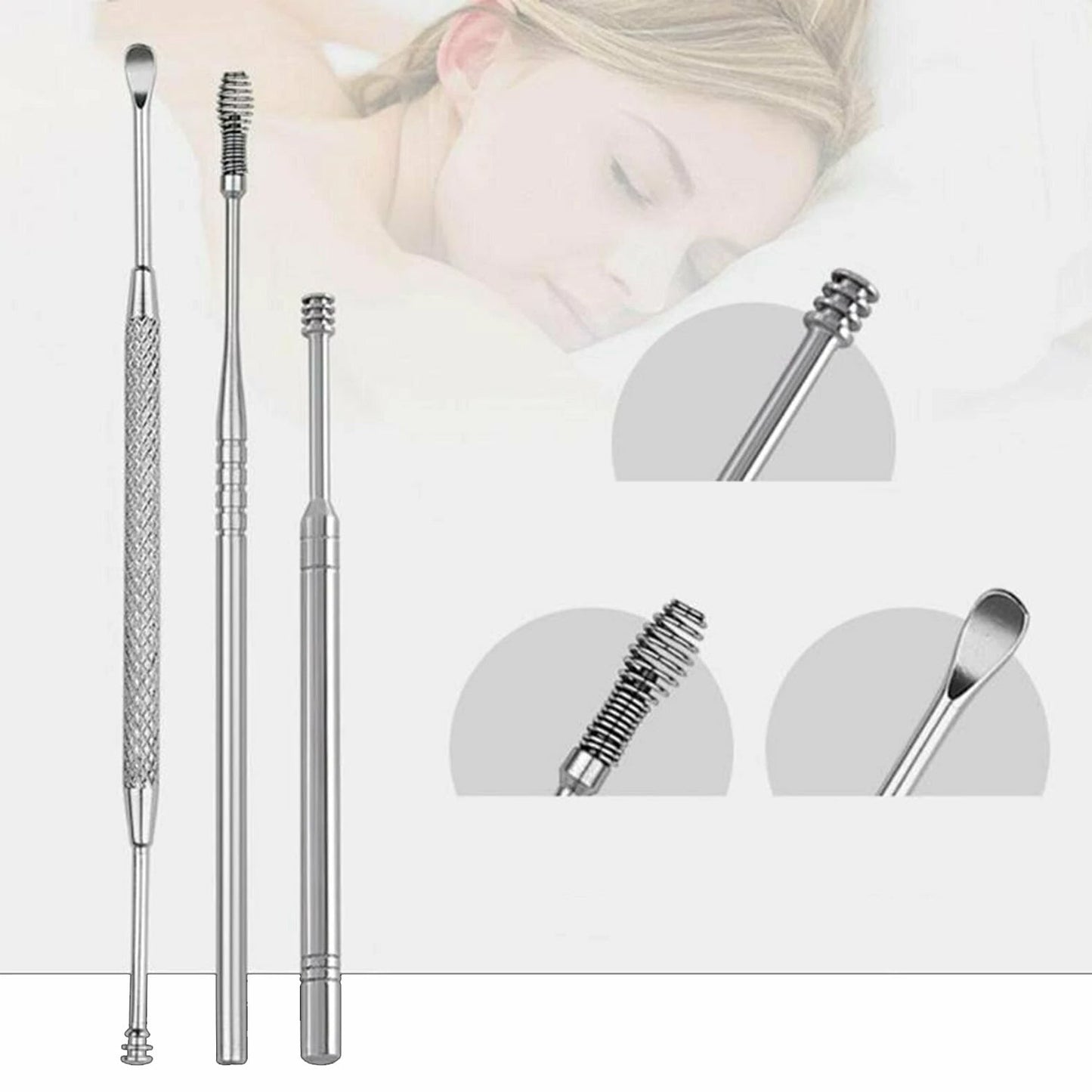 Stainless Steel Ear Wax Cleaner Picker - 7pcs