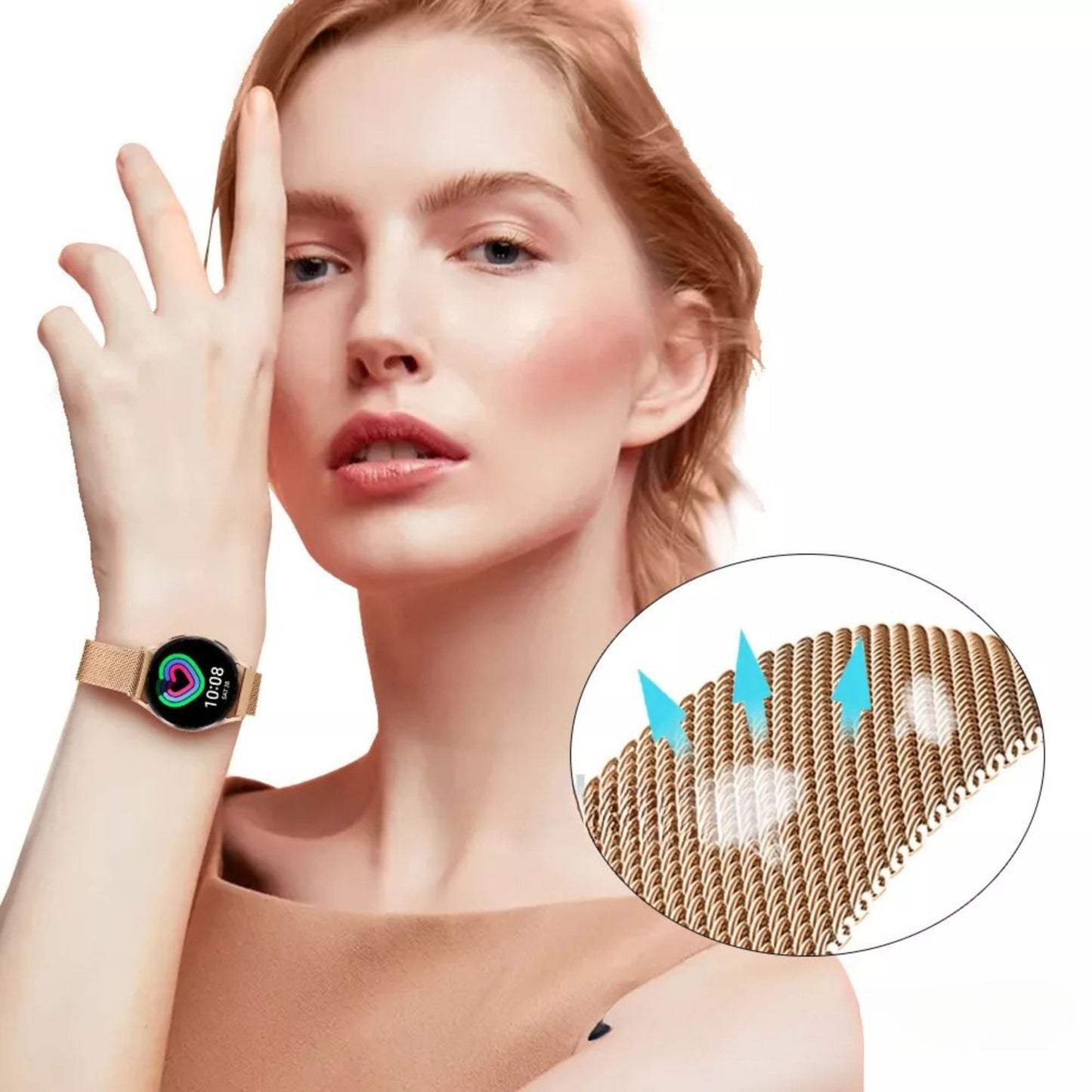 For Samsung Galaxy Watch 5 Pro 4 Classic 40/44/42/46mm Milanese Magnetic Band Silver