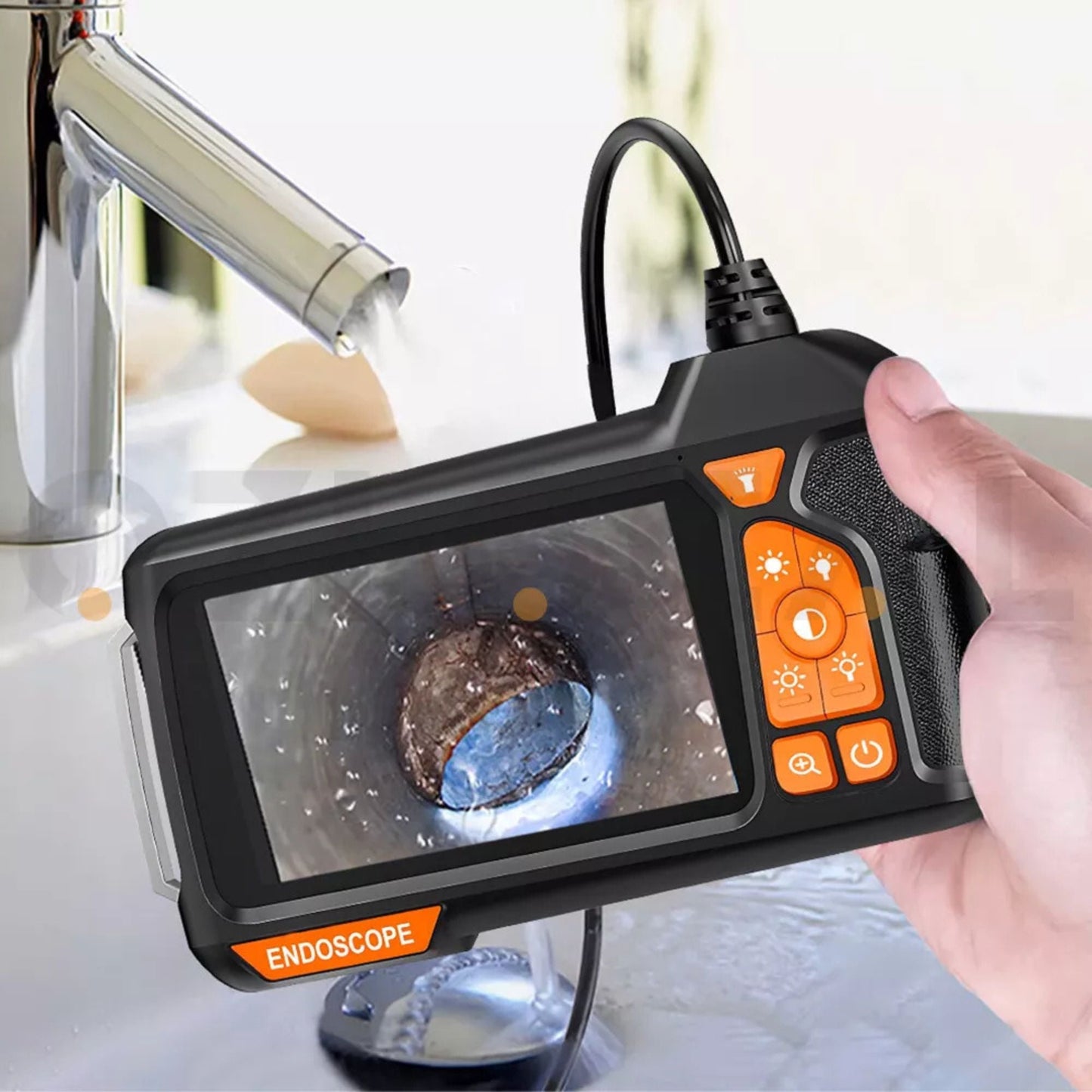 Industrial Endoscope Inspection Camera Borescope 5.5mm Lens - 4.3 Inch