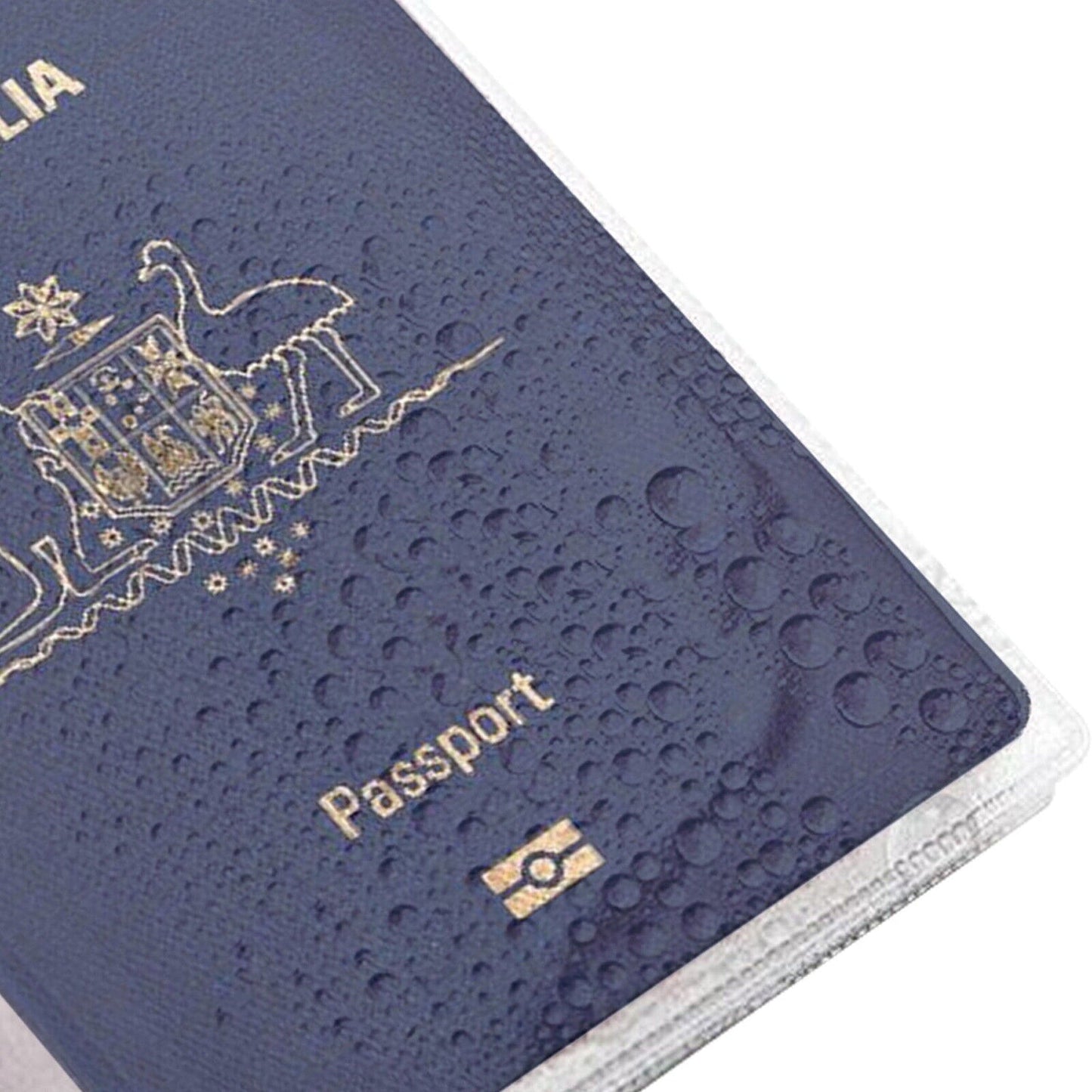 Transparent Passport Cover Protector Clear Holder Organizer Wallet - 2pcs