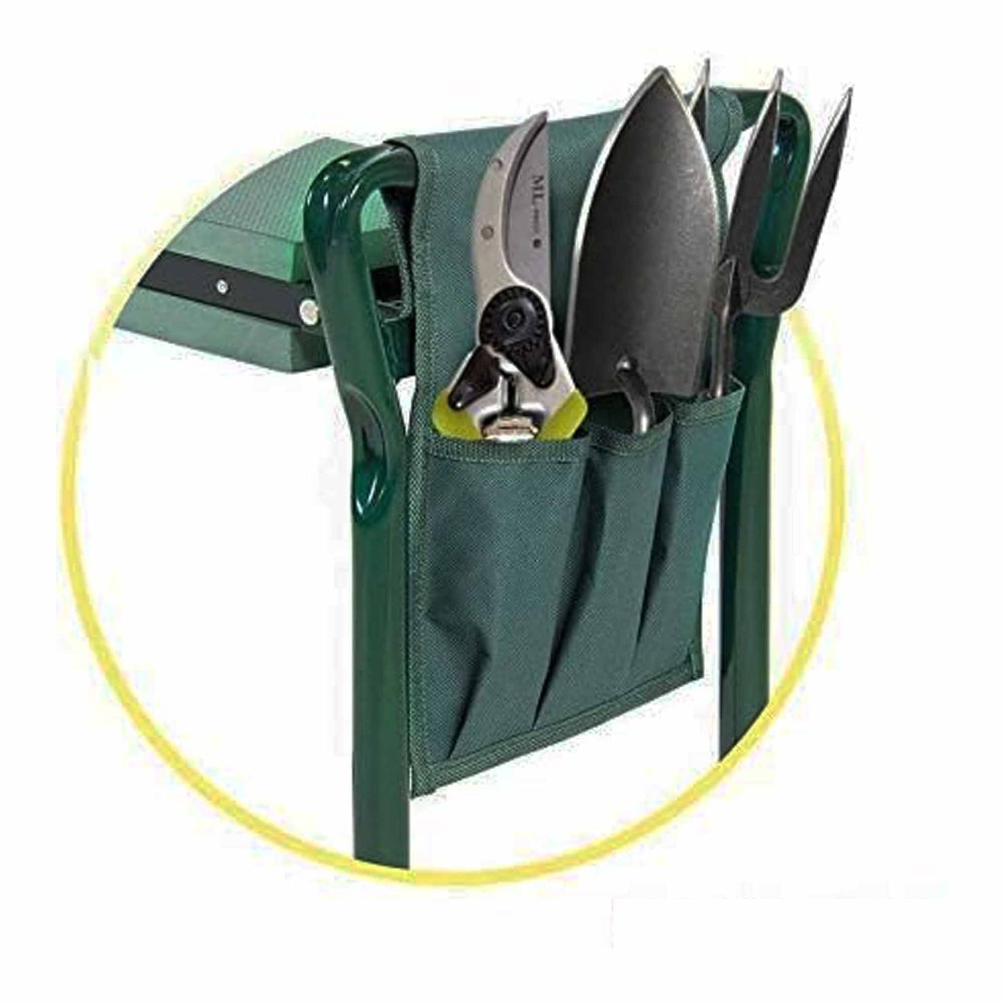 Garden Kneeler Iron Seat Foldable Pad Tool