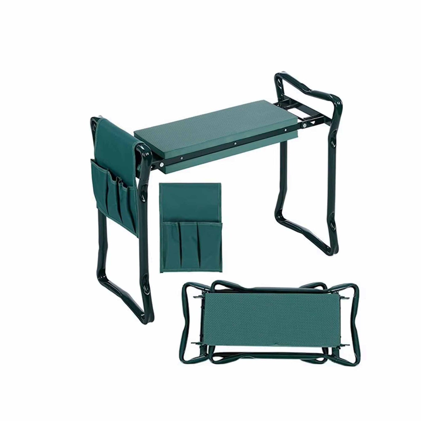 Garden Kneeler Iron Seat Foldable Pad Tool