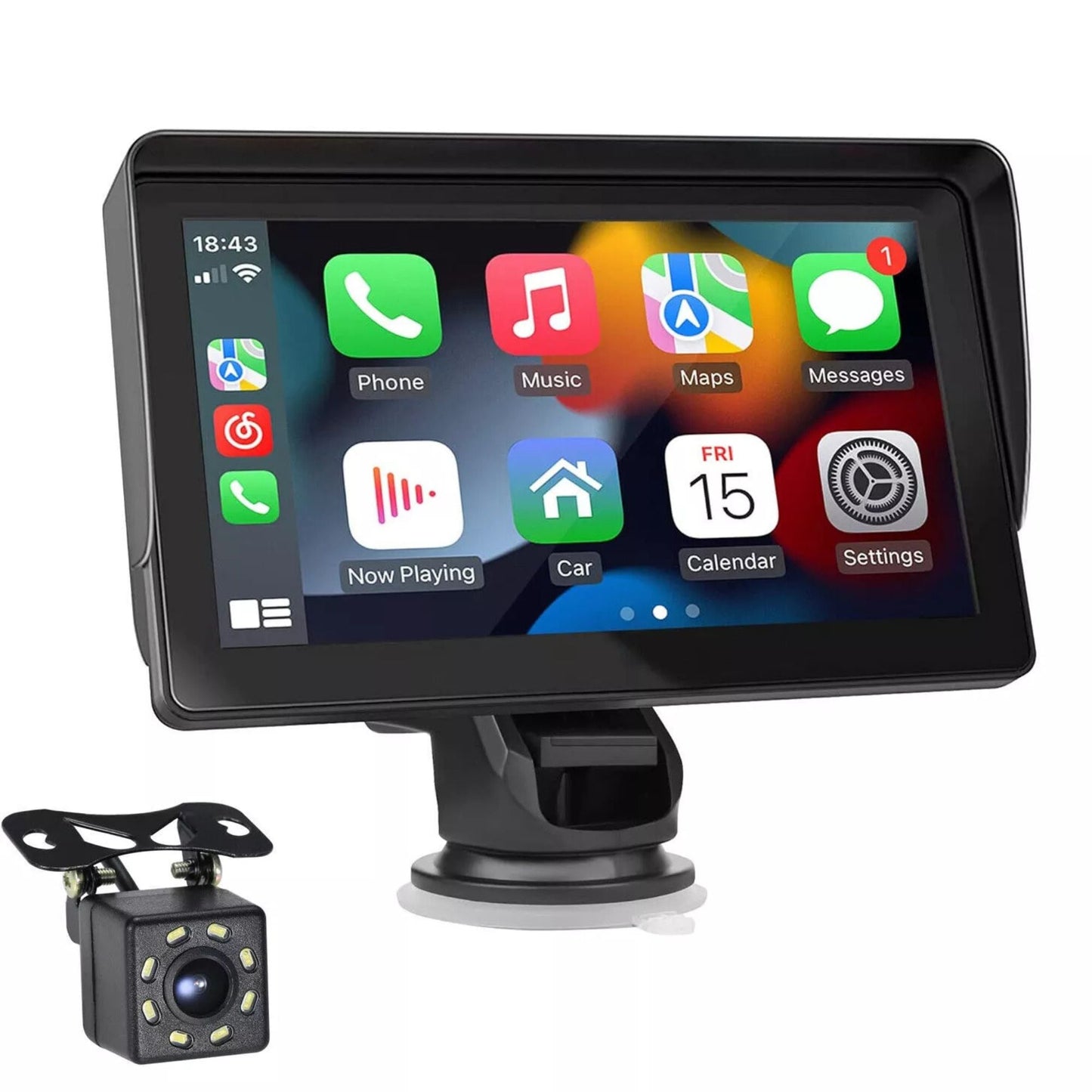 Portable Car Stereo Radio Wireless Apple CarPlay Android Bluetooth - 7 Inch