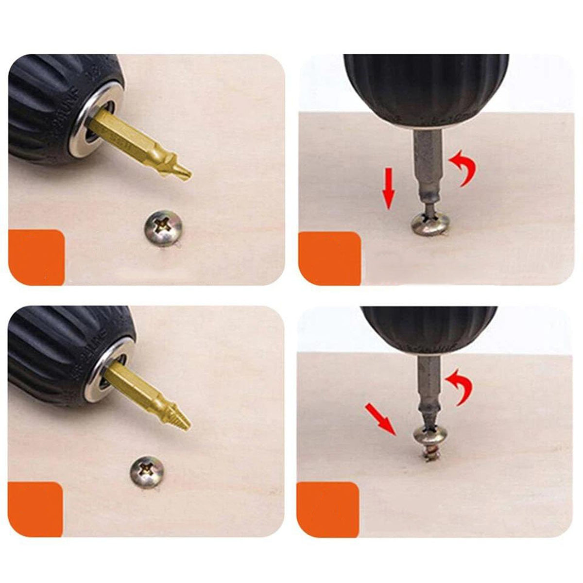 Damaged Screw Extractor Set Broken Bolt Drill Bit Remover Tool 6pcs