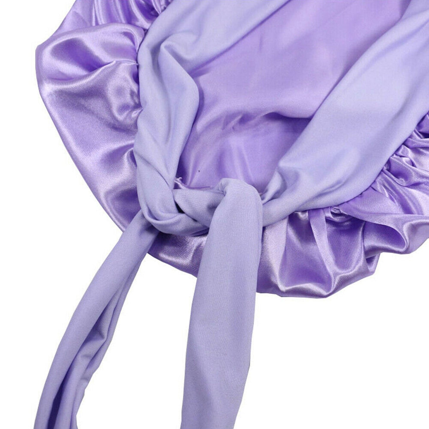 Silk Satin Sleeping Bonnet Hair Wrap Soft Headwear - Purple