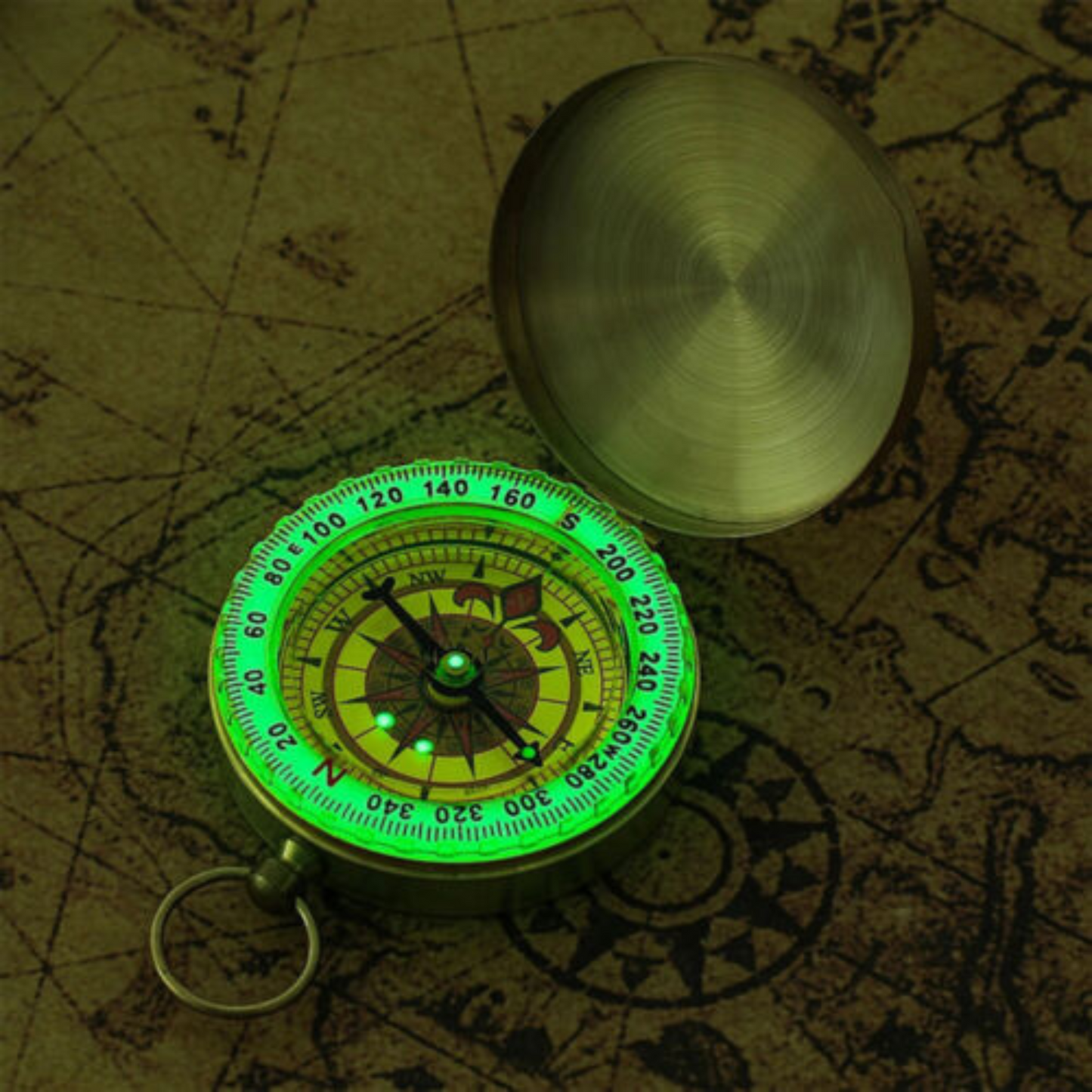Portable Classic Brass Survival Camping Compass Outdoor Hiking