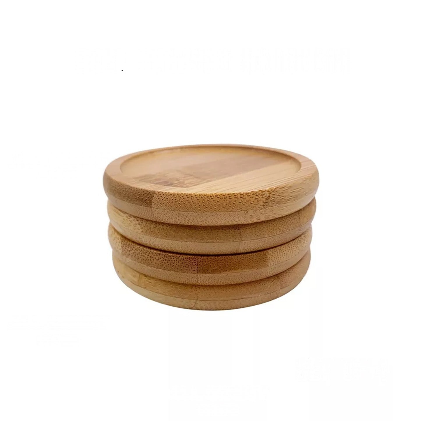 Round Bamboo Wooden Coaster Tea Coffee Drink Holders Pallet Beverage Mat Pad 4x