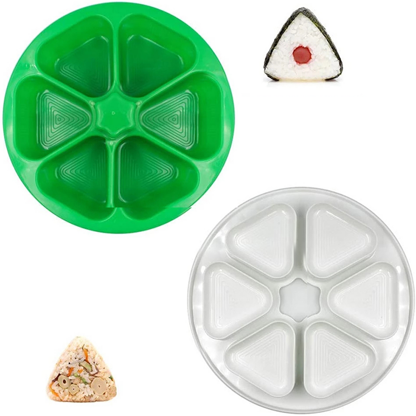6 Holes Sushi Mold Onigiri Rice Ball Bento Press Maker Mold Kitchen