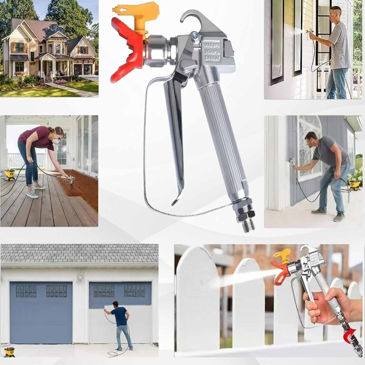 Airless Paint Spray 50ft 15m Hose 517 Tip 3600psi