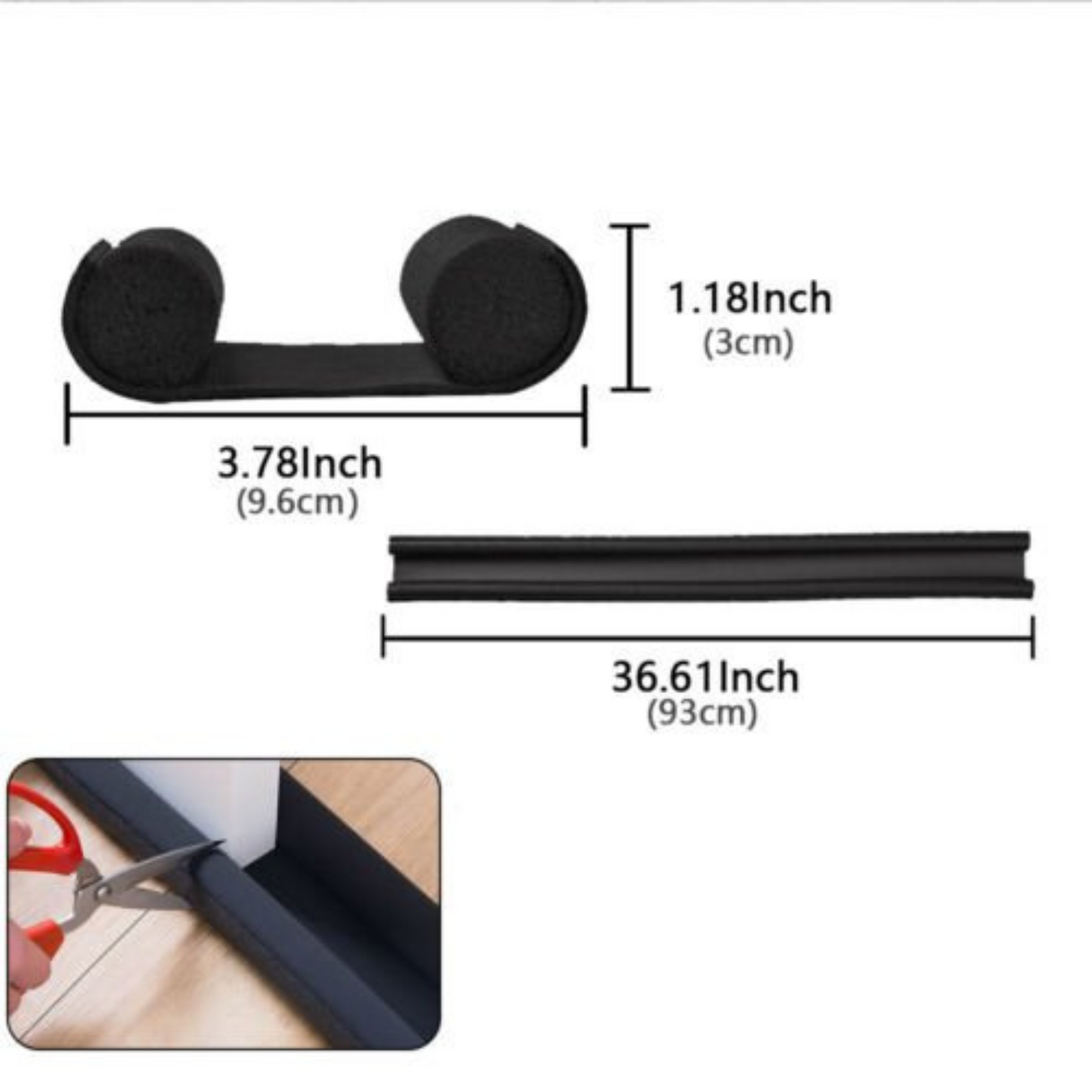 Double Sided Door Snake Draft Stopper Seal