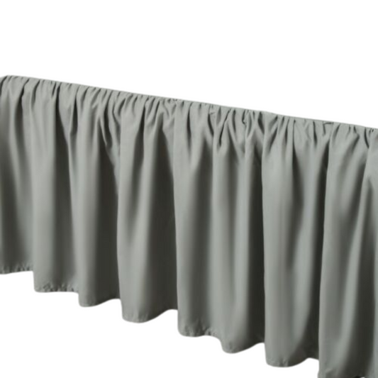 Grey - Ruffled Platform Bed Skirt Valance
