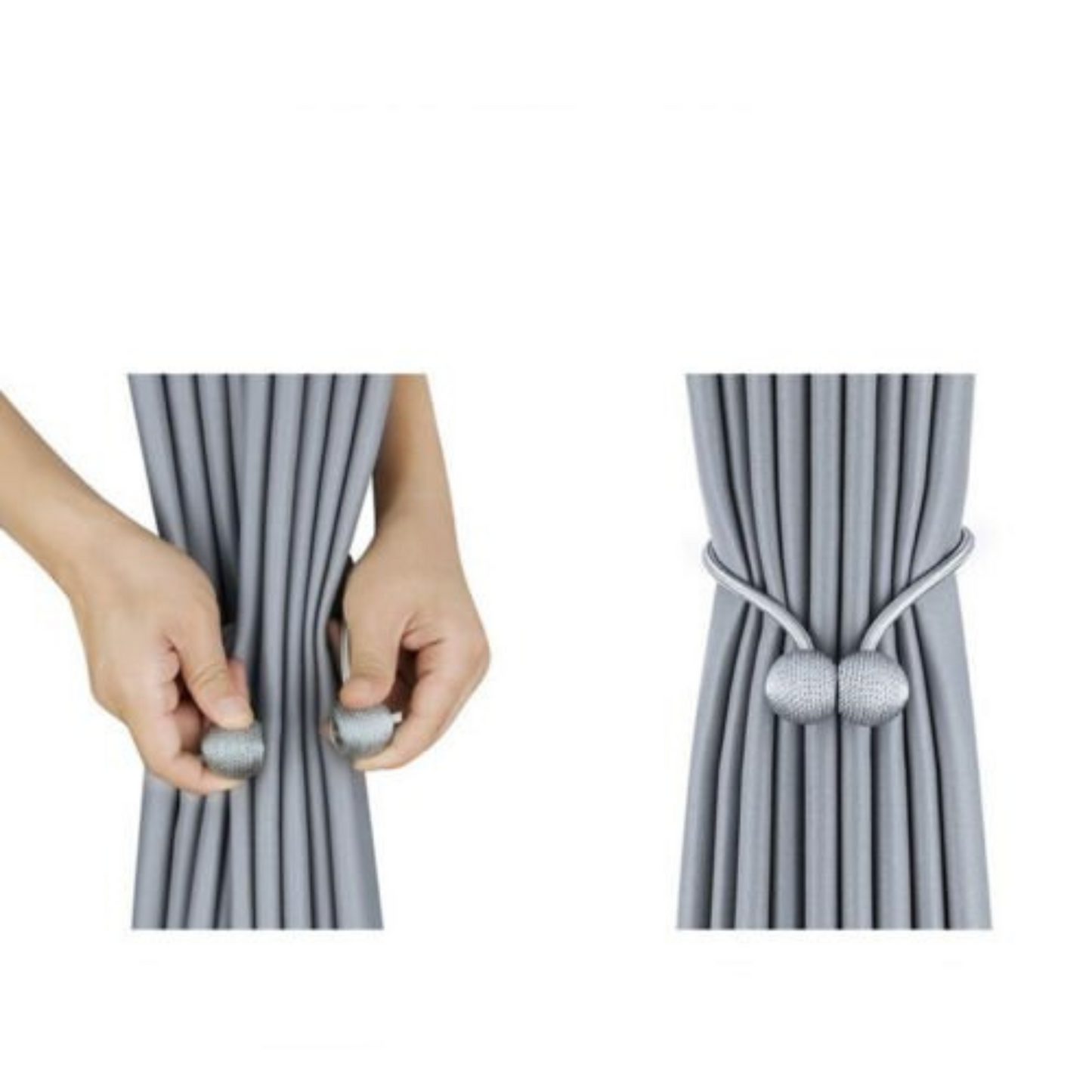 Magnetic Ball Curtain Tiebacks Hooks 2x