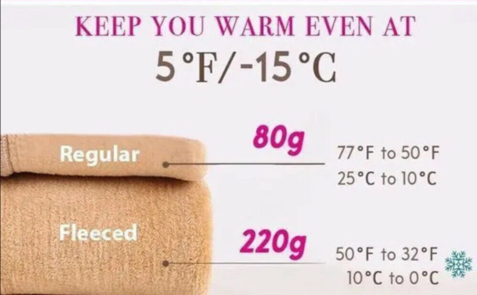 Womens Thermal Winter Fleece Tights Stockings Panty Hose