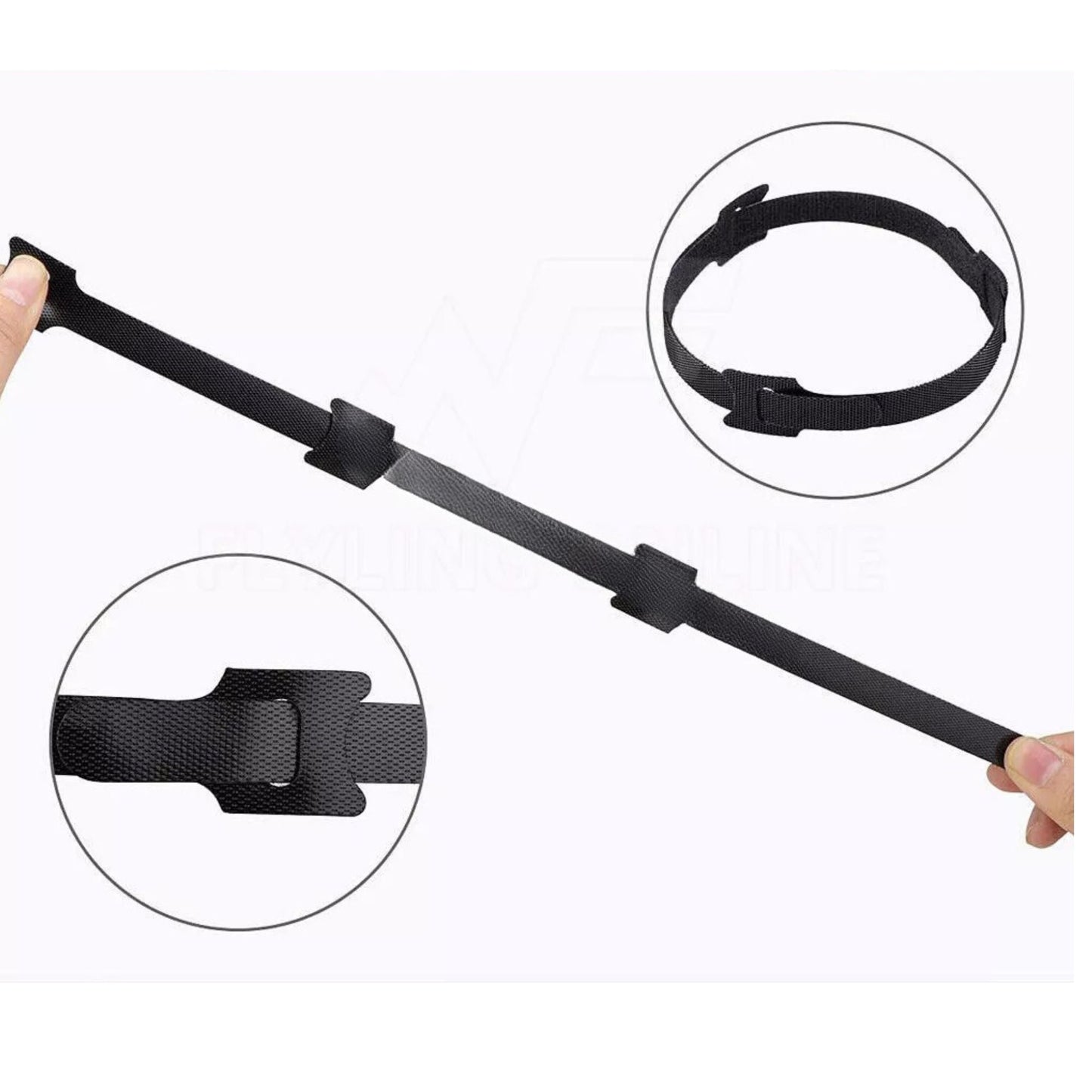 Reusable Nylon Cable Ties Hook Loop Strap Cord PC TV Organiser - 100pcs