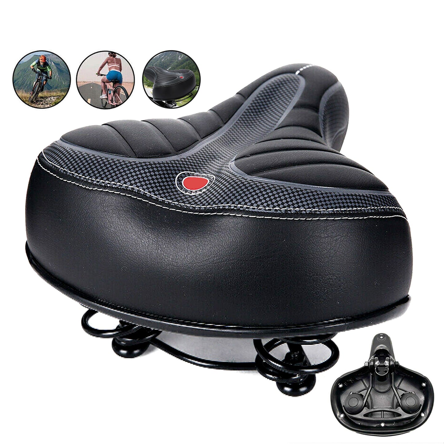 Big Bum Comfort Cushion Wide Gel Cruiser Bike Saddle