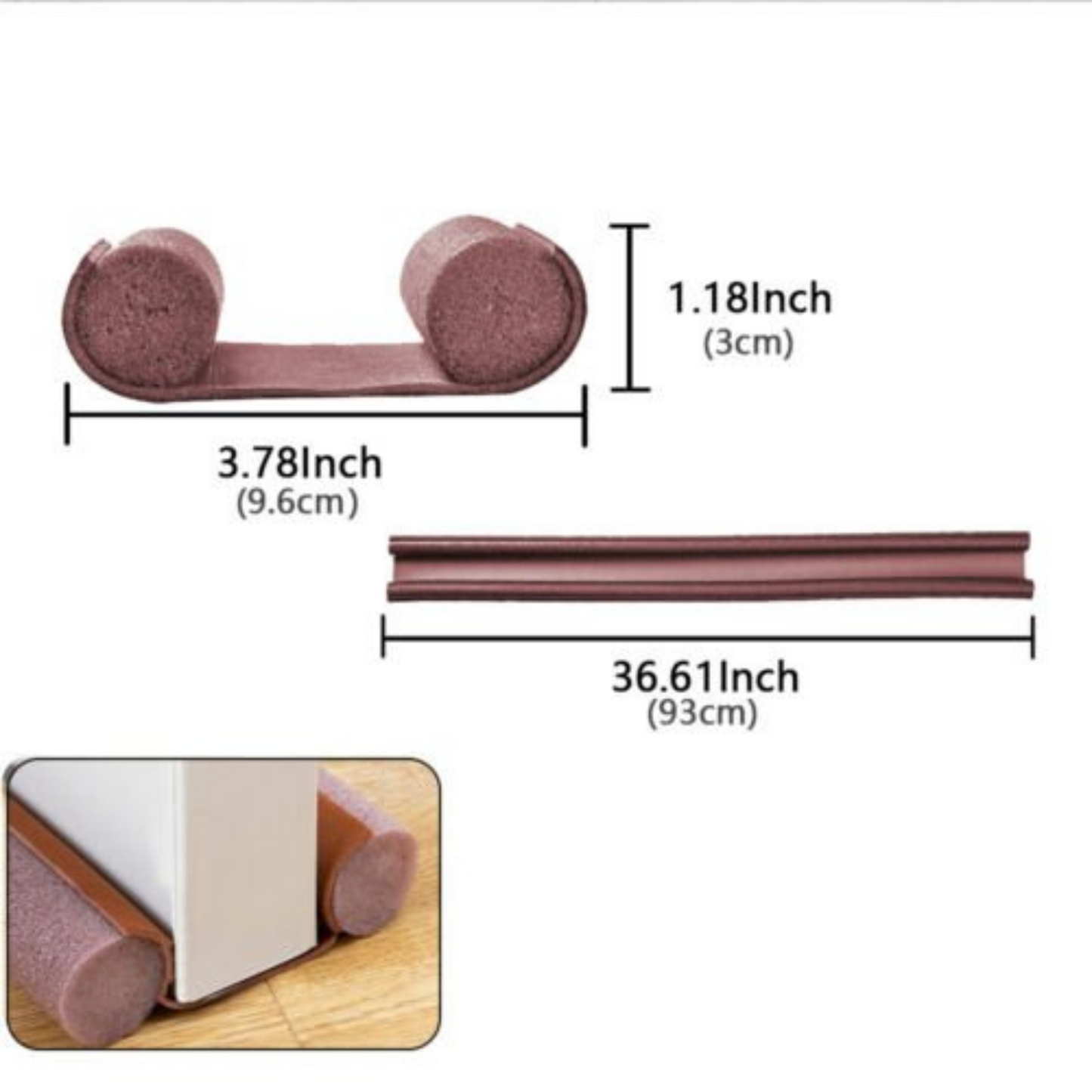 Double Sided Door Snake Draft Stopper Seal
