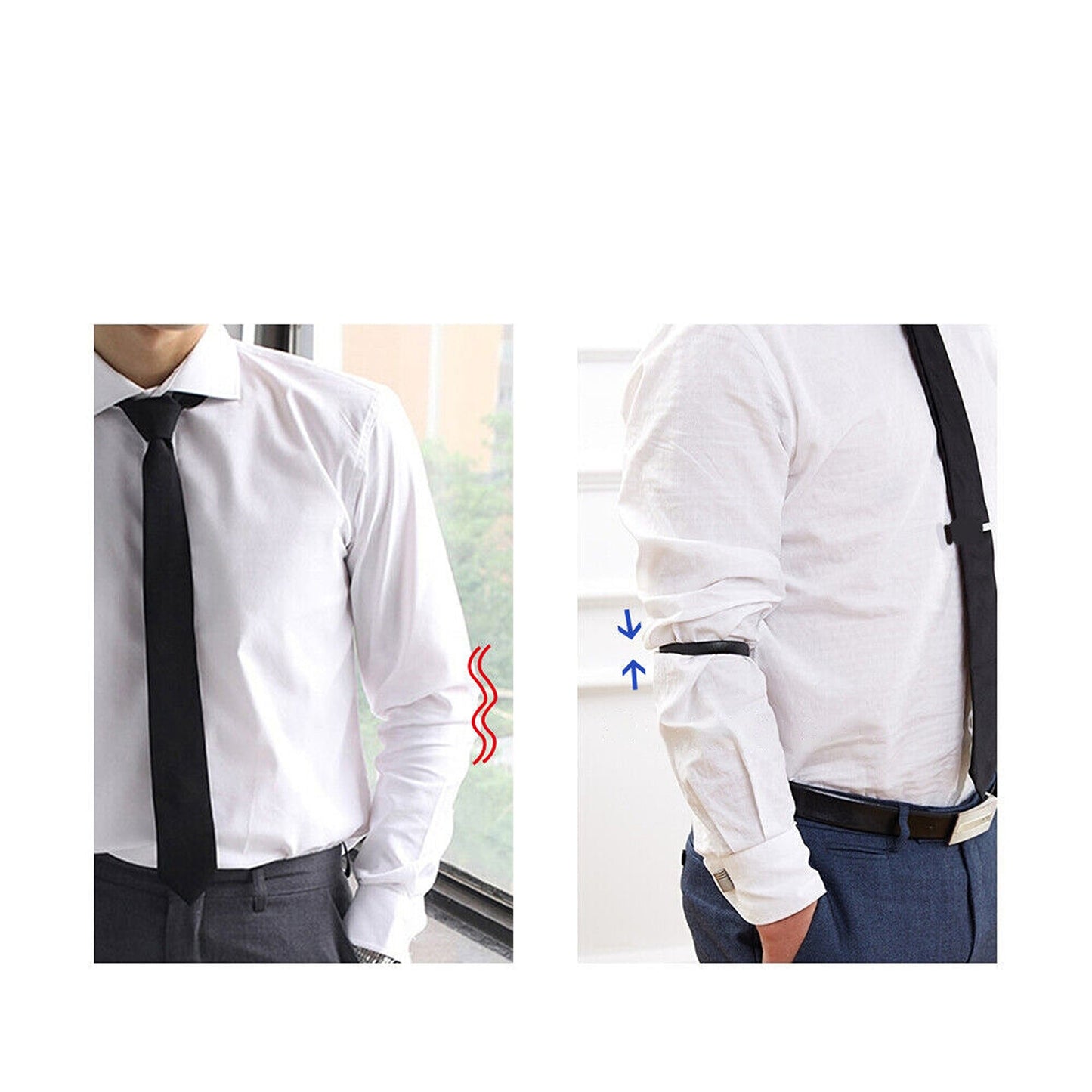Elastic Armbands Hold Ups Garter Unisex Anti-Slip Shirt Sleeve Holders