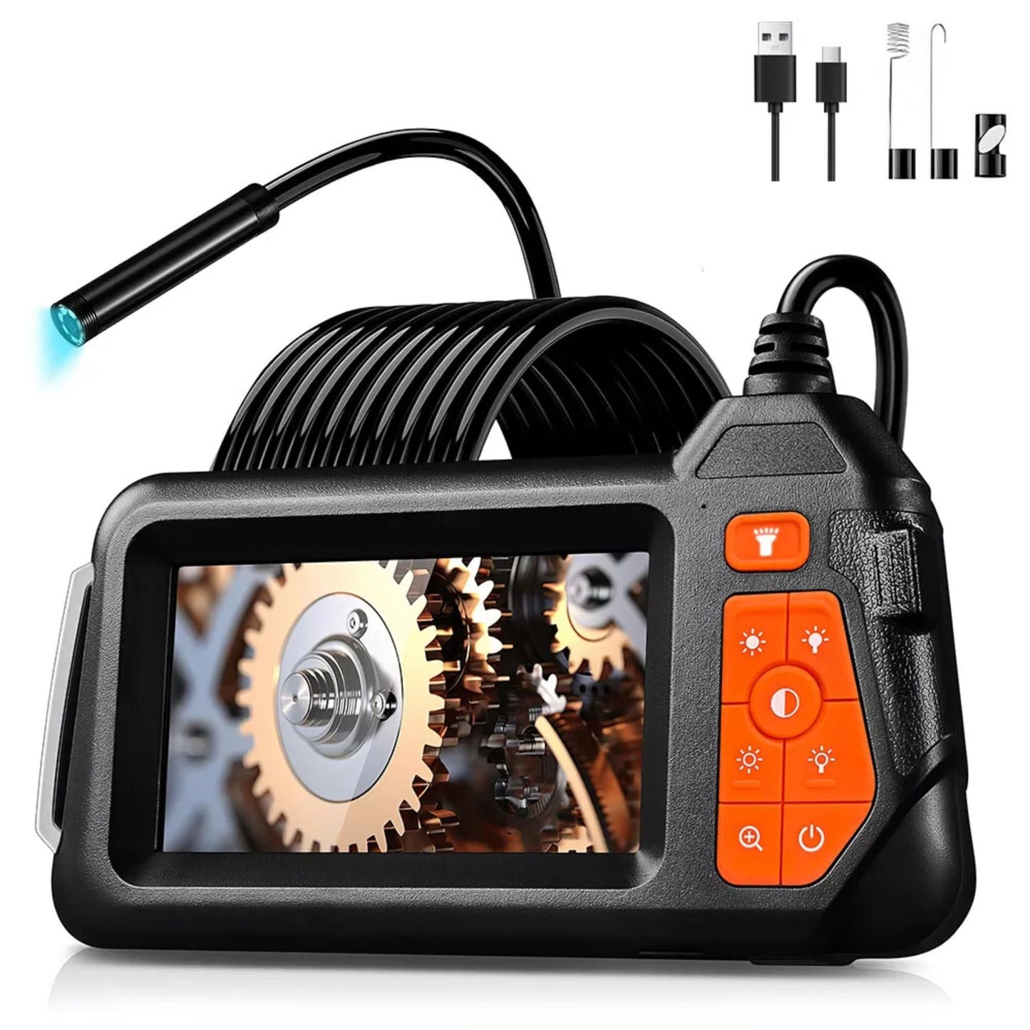 Industrial Endoscope Inspection Camera Borescope 5.5mm Lens - 4.3 Inch