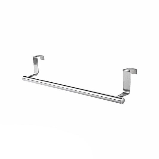 Silver Towel Hold Rail Rack Cupboard Hanger Bathroom Kitchen Hook
