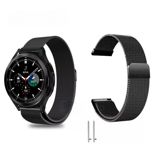 For Samsung Galaxy Watch 5 Pro 4 Classic 40/44/42/46mm Milanese Magnetic Band Black