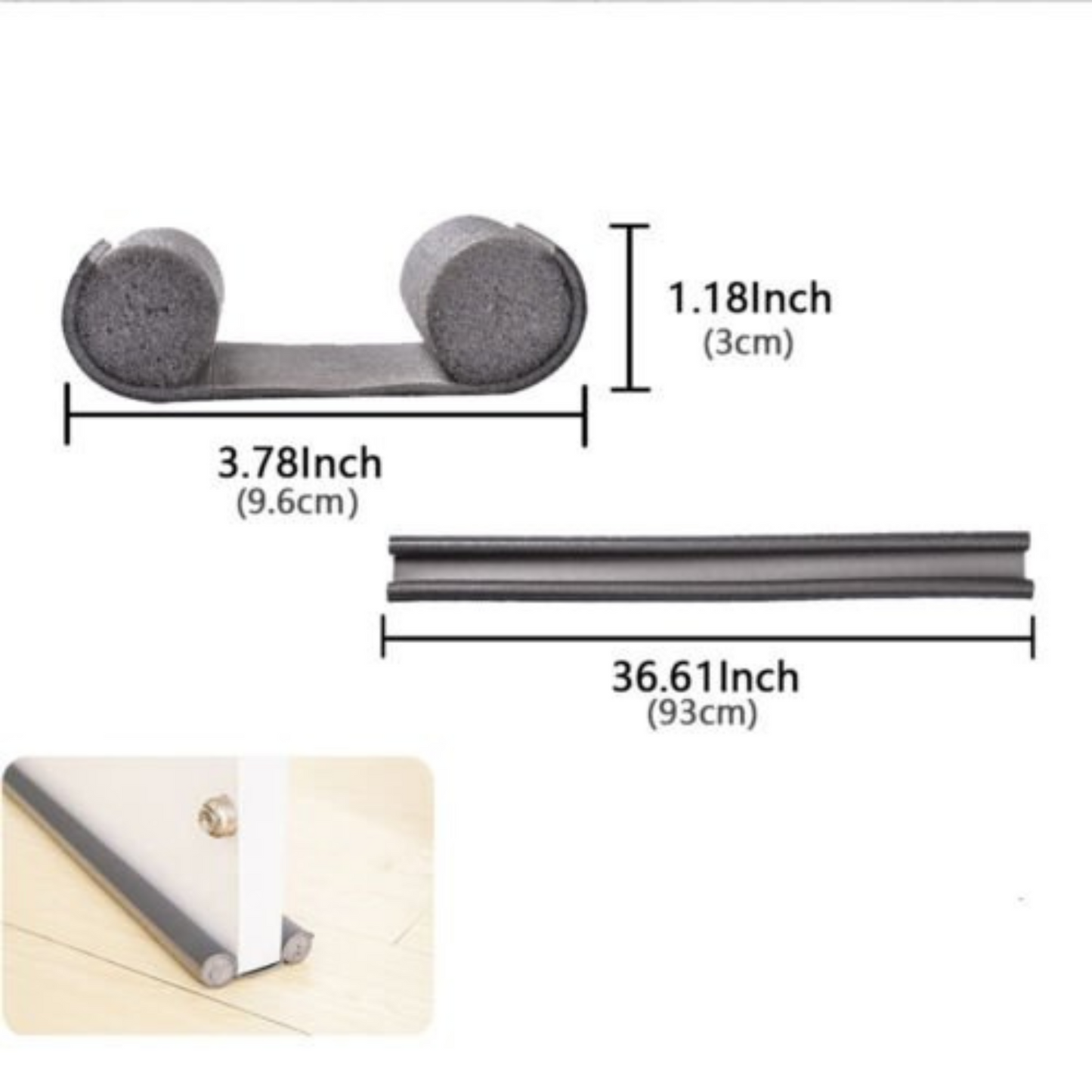 Double Sided Door Snake Draft Stopper Seal