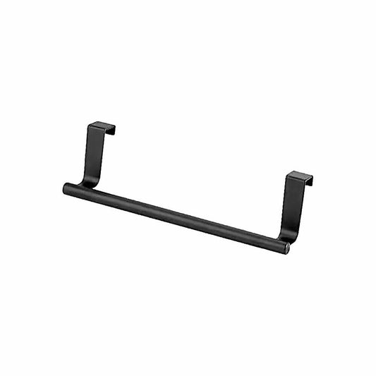Black Towel Hold Rail Rack Cupboard Hanger Bathroom Kitchen Hook