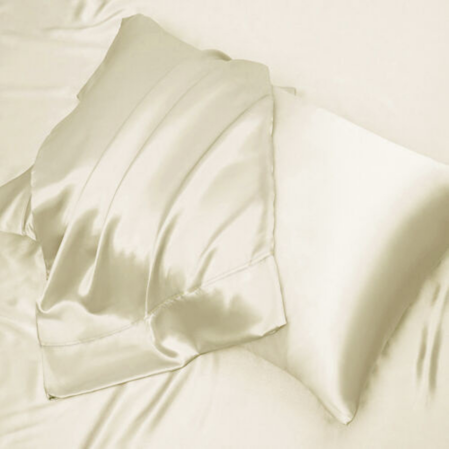 Champagne Casablanca Silky Satin Fitted Sheet Set