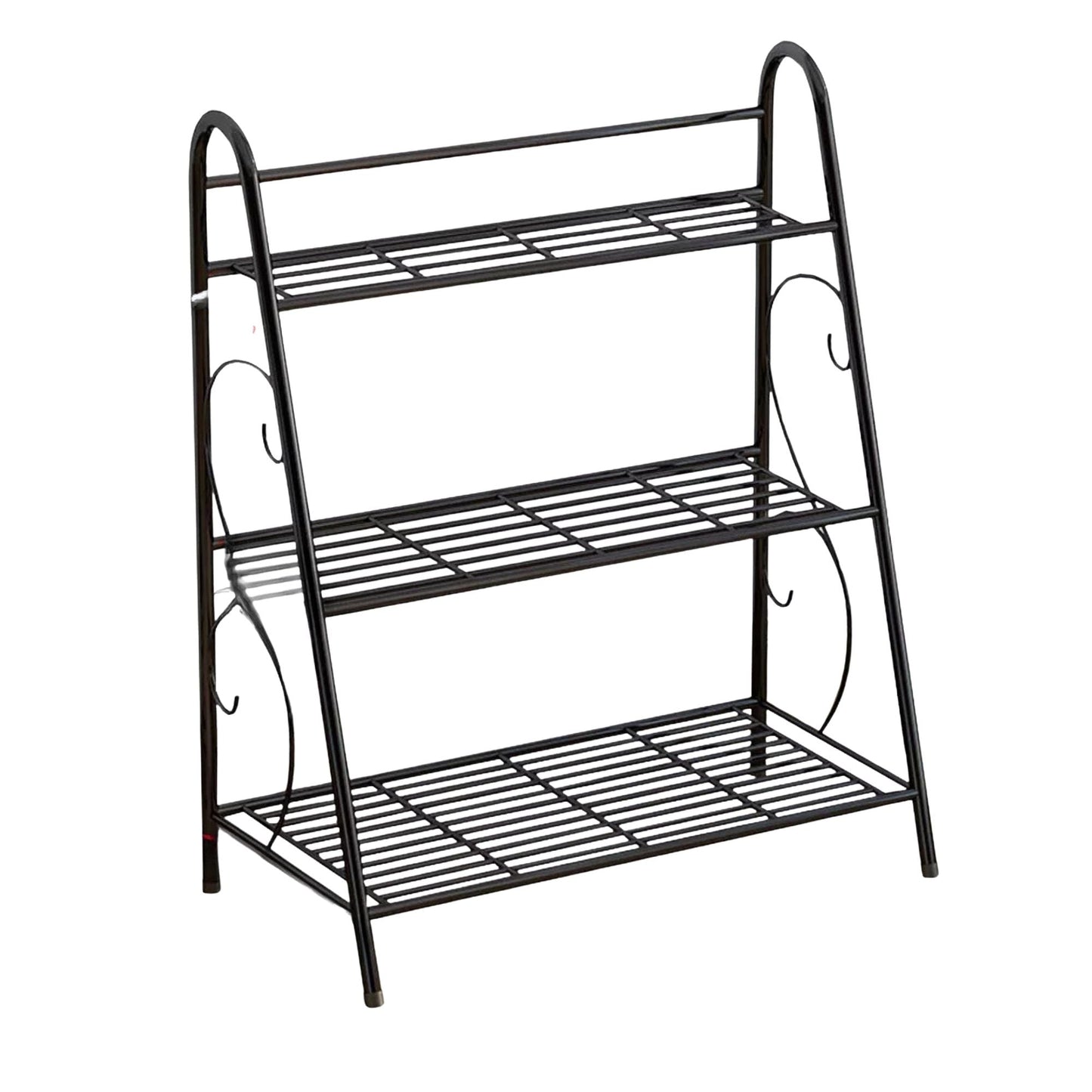 Indoor Outdoor Metal Plant Stand Flower Shelf Display Rack - 3 Tier