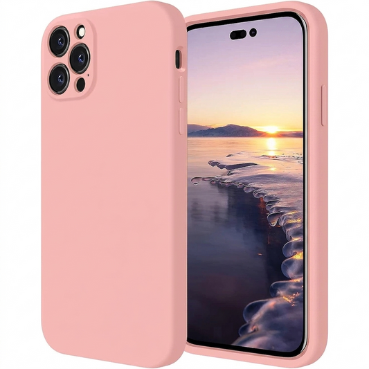 Light Pink Silicone Protective Case for iPhone 17 15 14 13 12 11