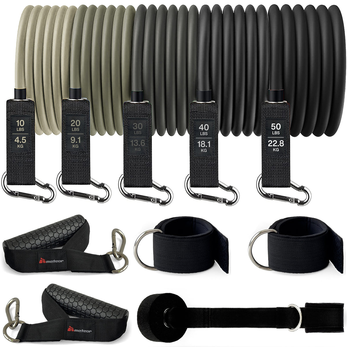 Resistance Bands Set All in One Exercise Kit 5 to 70 Kilograms