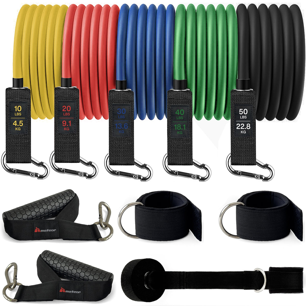 Resistance Bands Set All in One Exercise Kit 5 to 70 Kilograms